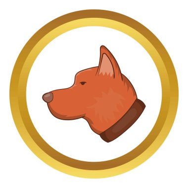 Köpek vektör simge başkanı