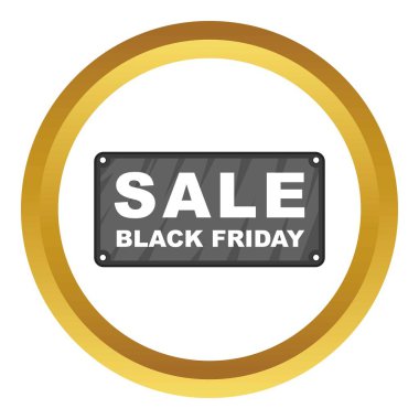 Siyah Cuma plaka vektör simgesi