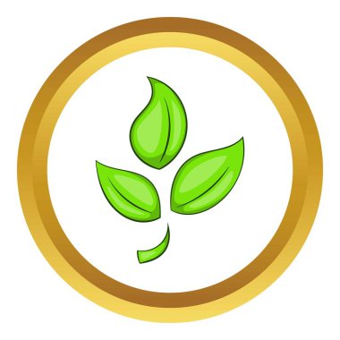 Yeşil bitki Eko simge vektör simgesi