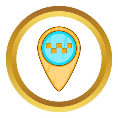 Geo taksi vektör simgesi