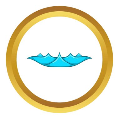 Küçük okyanus dalgaları vektör simgesi