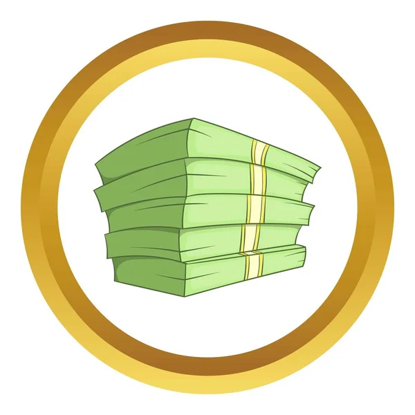 Stack of money vector icon — Stock Vector