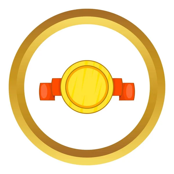 Medal metalu z ikoną wektor wstążka — Wektor stockowy