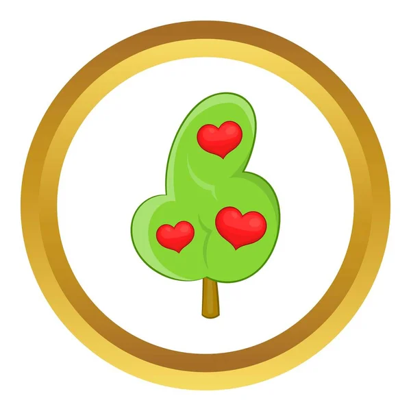 Abstract heart tree vector icon — Stock Vector