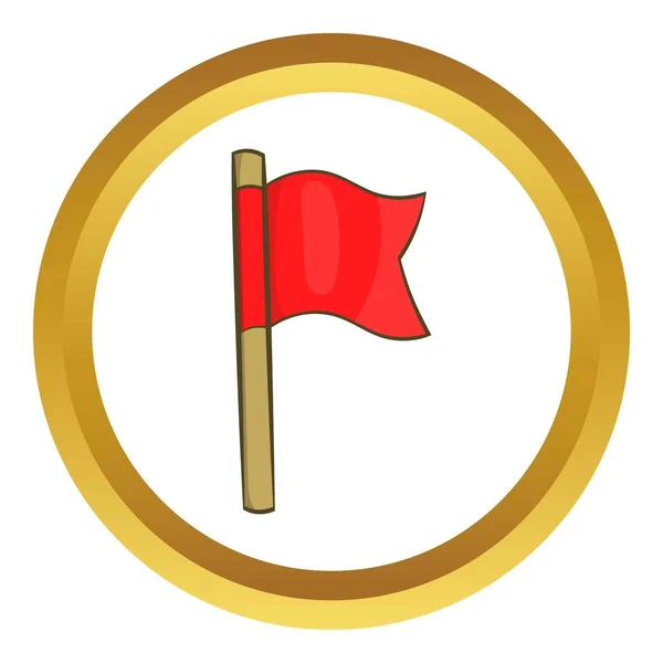 Bandera de fútbol icono vector — Vector de stock