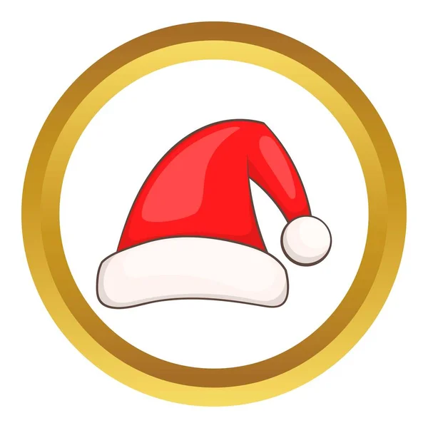 Santa Claus icono de vector sombrero rojo — Archivo Imágenes Vectoriales