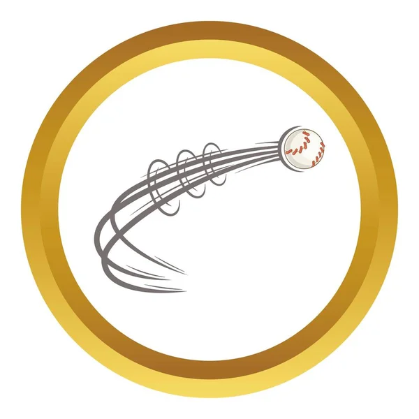 Baseball bollen flyga vektor symbol — Stock vektor