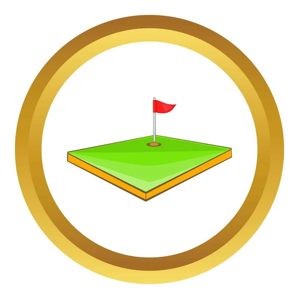 Icona vettoriale del campo da golf — Vettoriale Stock