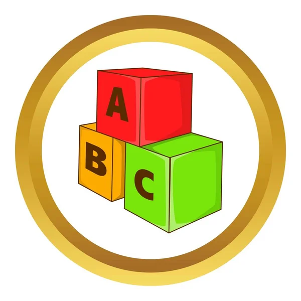 Barn kuber med bokstäver vektor symbol — Stock vektor