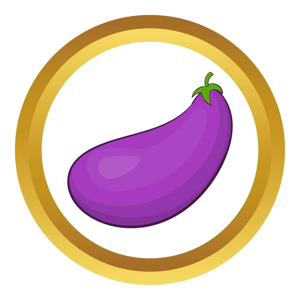 Icône vecteur de fruits d'aubergine — Image vectorielle