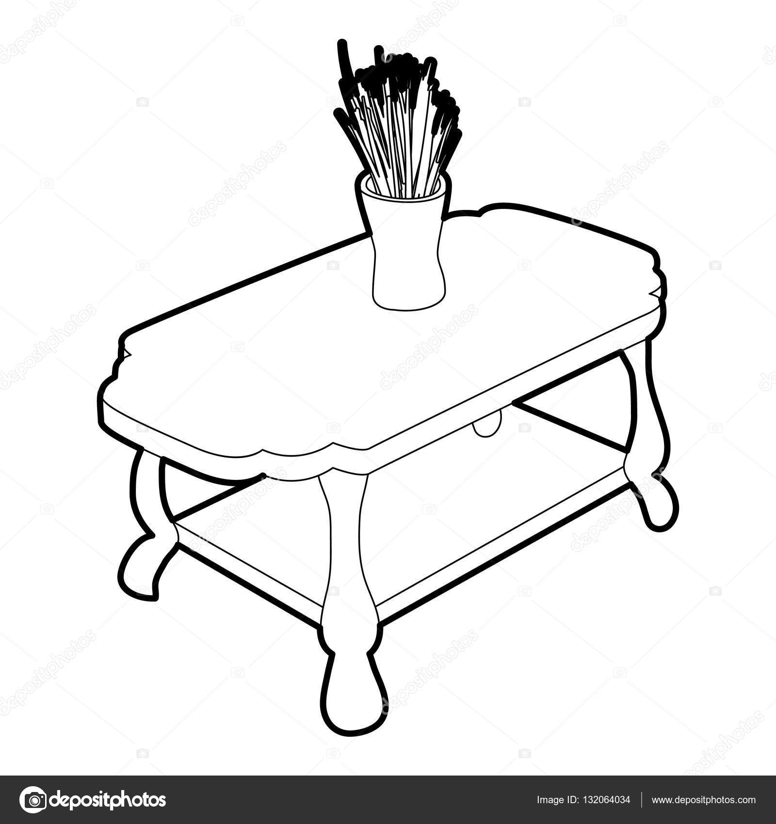 Coffee Table With Vase Icon Isometric 3d Style Stock Vector Coffee Table With Vase Icon Isometric 3d Style Stock Vector