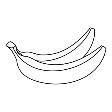 Muz meyve simgesi, anahat stili