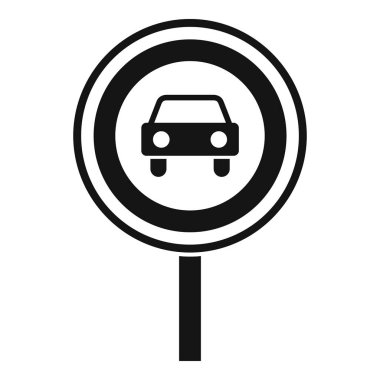 Trafik işareti simgesi, basit tarzı yasaklayan