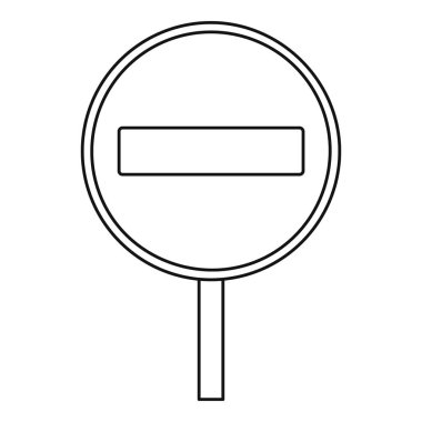 Anahat stili yok giriş yol işareti simgesi