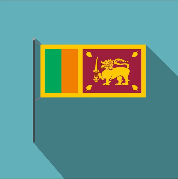 스리랑카 국기 아이콘, 평면 스타일 — 스톡 벡터