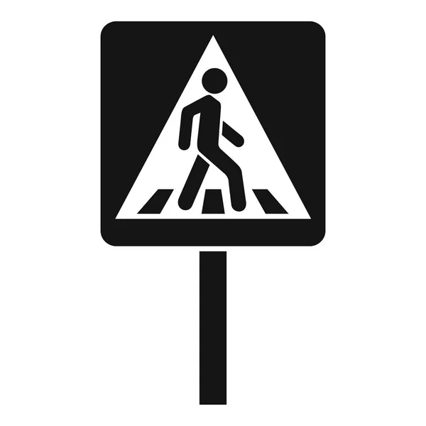Symbol für Fußgänger, einfacher Stil — Stockvektor