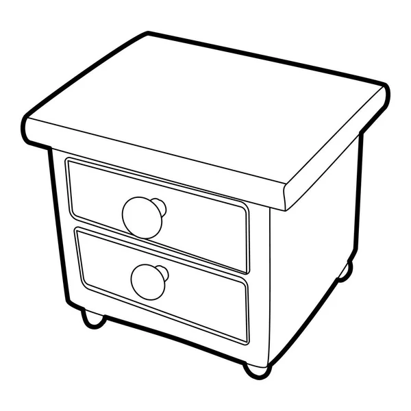 ナイト テーブル アイコン、等角投影の 3d スタイル — ストックベクタ