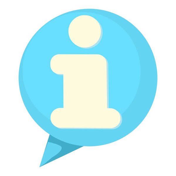 Information speach buble icon, cartoon style