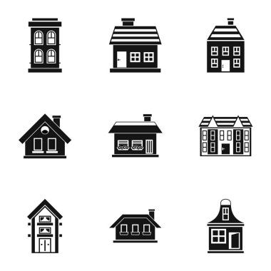 Bina Icons set, basit tarzı