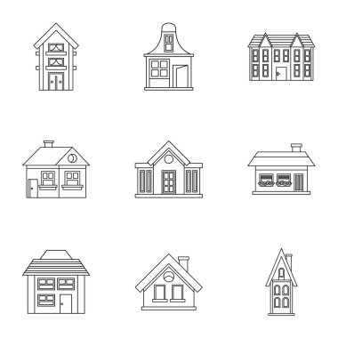 House Icons set, anahat stili