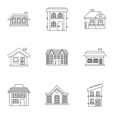 Residence Icons set, anahat stili
