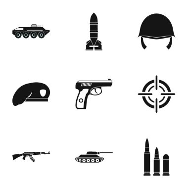 Silah Icons set, basit tarzı