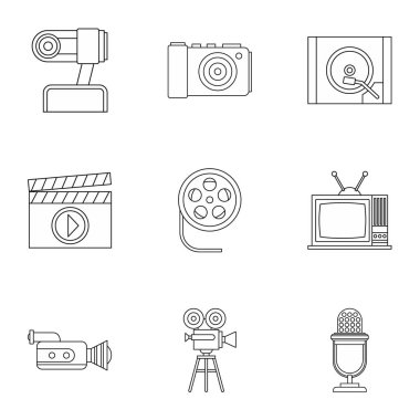 İletişim aygıt simgeler kümesi, anahat stili