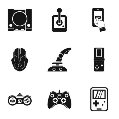 Oyun Icons set, basit tarzı