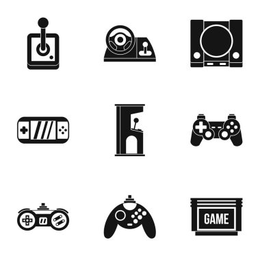Oyun online Icons set, basit tarzı