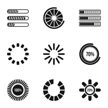 İşareti download Icons set, basit tarzı