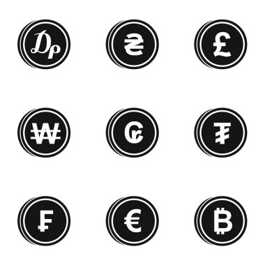 Para Icons set, basit tarzı