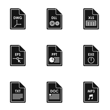 Dosya Icons set, basit tarzı