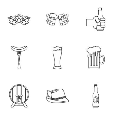 Bira Festivali Icons set, anahat stili