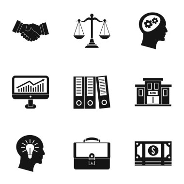 Firma Icons set, basit tarzı