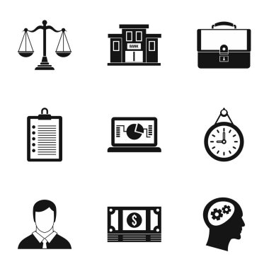 Office Icons set, basit tarzı