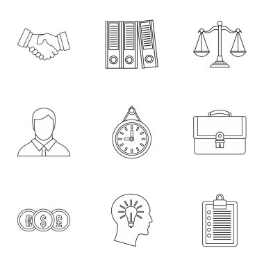 Office Icons set, anahat stili