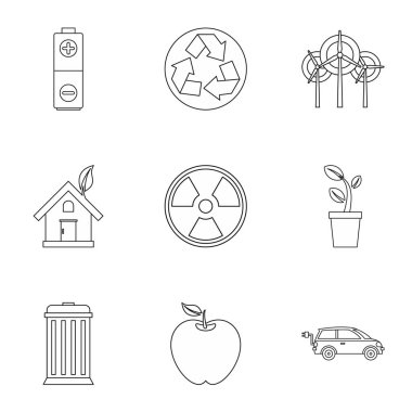 Ekoloji simgeler kümesi, anahat stili