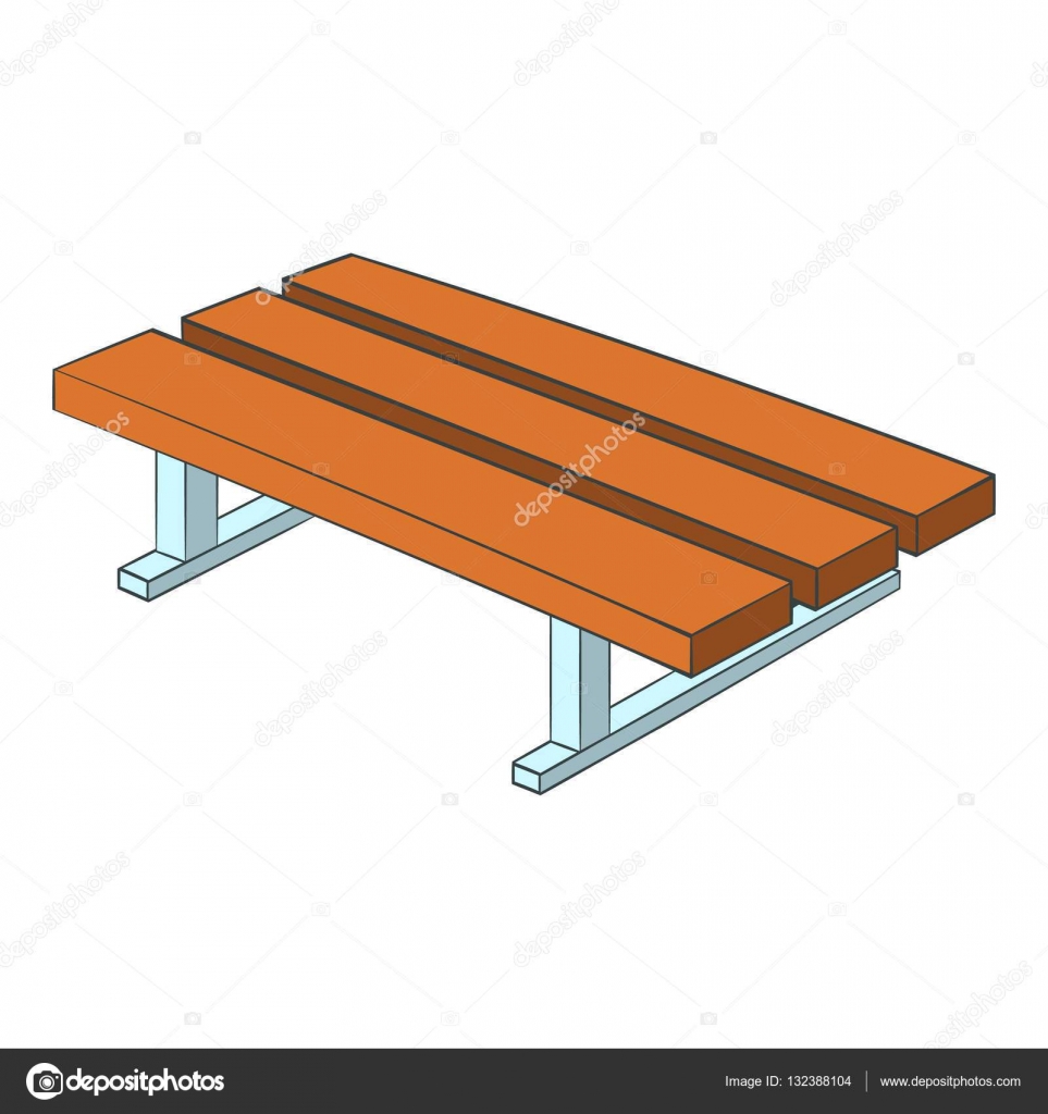 Banco Imagenes Vectoriales | icono de banco de parque estilo de dibujos animados Banco Imagenes Vectoriales | icono de banco de parque estilo de dibujos animados