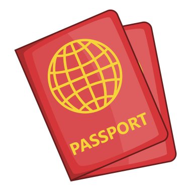 Passport simgesini, karikatür tarzı