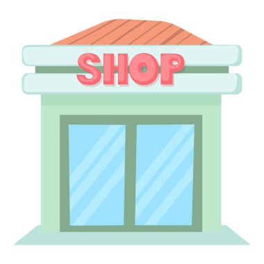 Dükkanı simgesi, karikatür tarzı