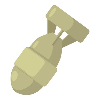 Büyük bir bomba simgesi, karikatür tarzı