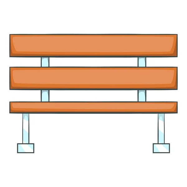 Икона деревянной скамьи, стиль мультфильма — стоковый вектор