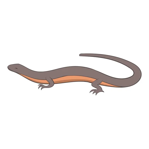 Icono de lagarto gris, estilo de dibujos animados — Vector de stock