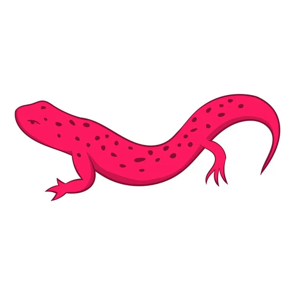 Ikone der rosa Eidechse, Cartoon-Stil — Stockvektor