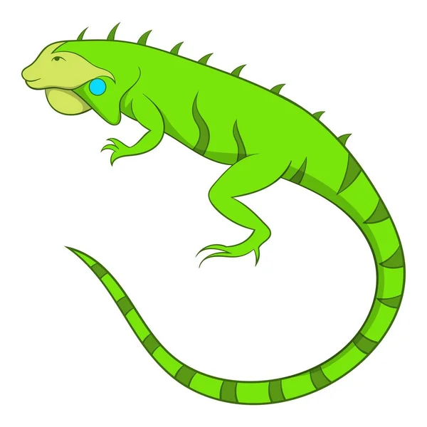 Iguana icône, style dessin animé — Image vectorielle