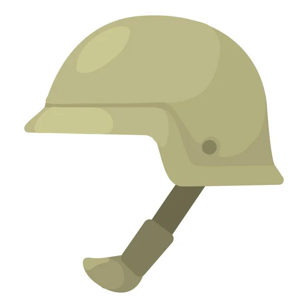 Икона солдатского шлема, мультяшный стиль — стоковый вектор