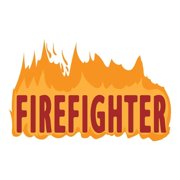Fire logo, cartoon style — Stock Vector
