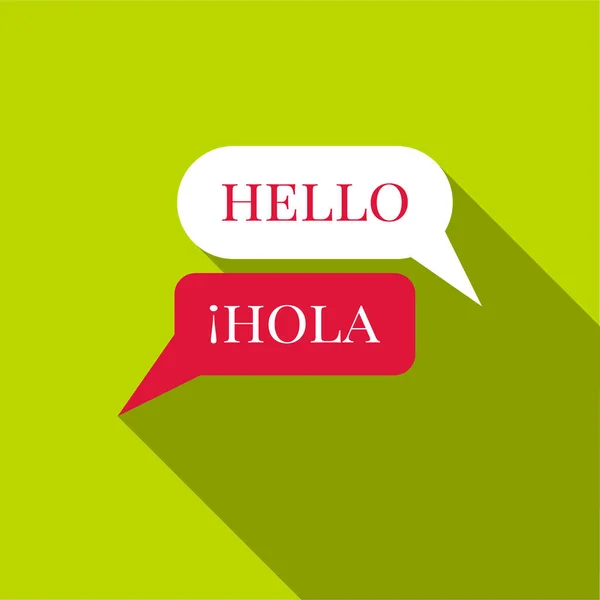 Konuşan İspanyol simgesi, düz stil