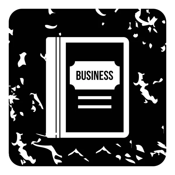 Icona del libro d'affari, stile grunge — Vettoriale Stock