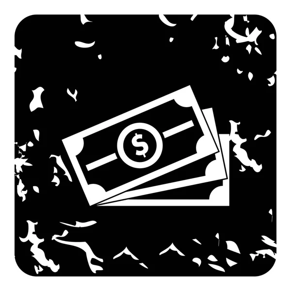 Cash pictogram, grunge stijl — Stockvector
